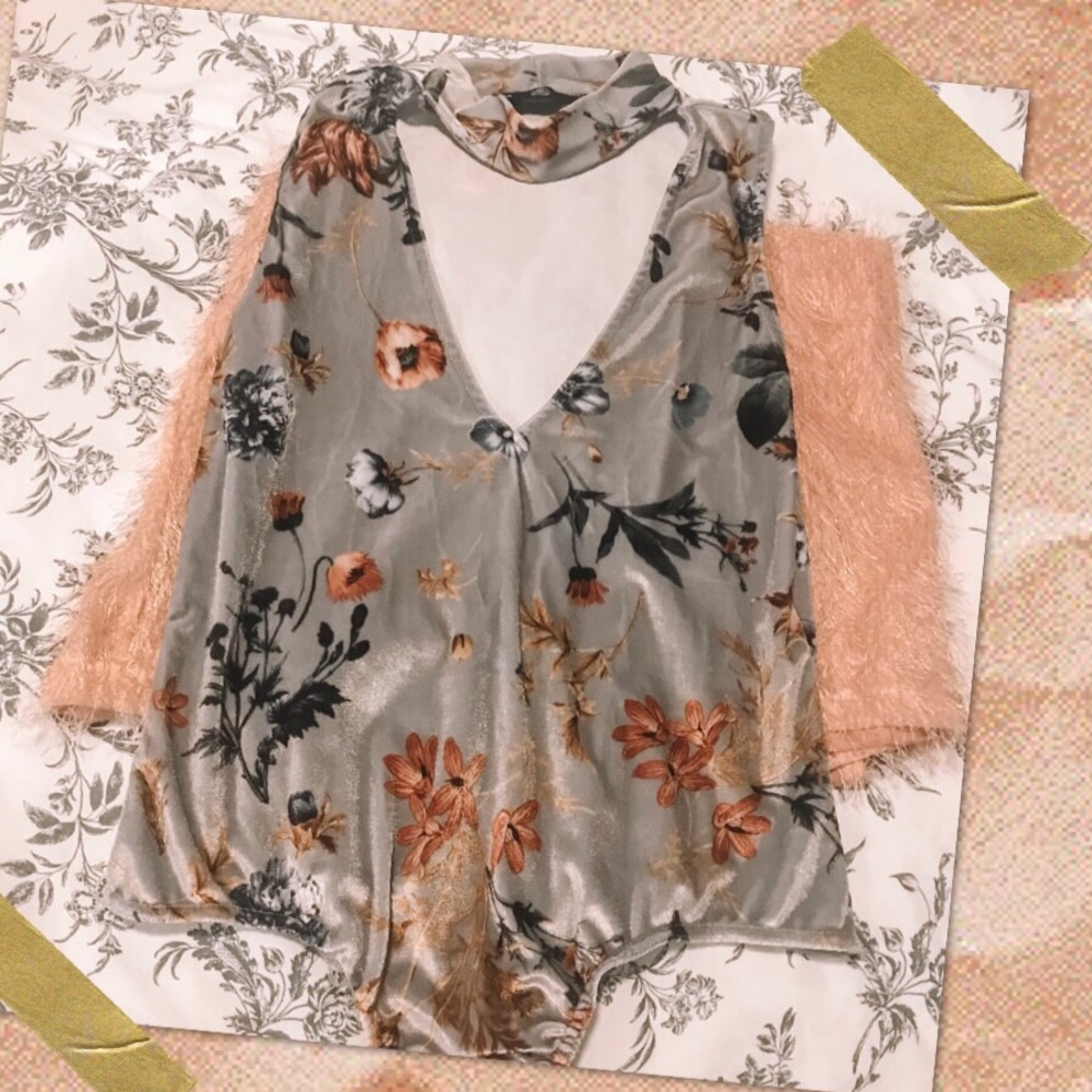 Velvet One Piece from Missguided ~ Floral